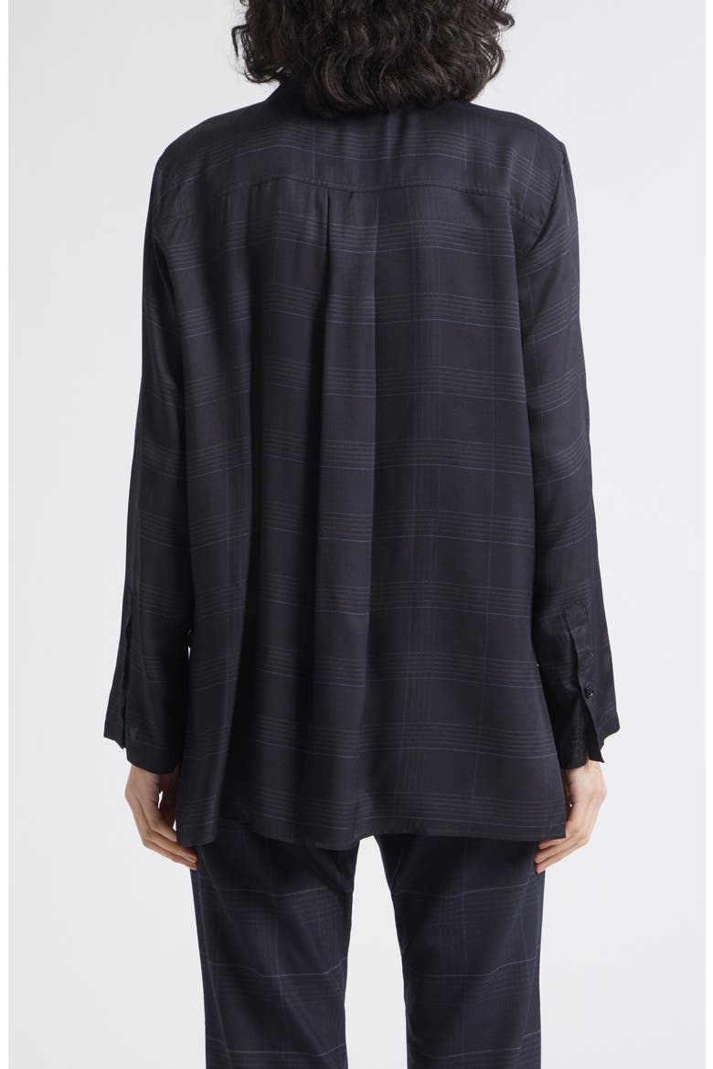 Ballata Point Collar Plaid Shirt, Alternate, color, NAVY