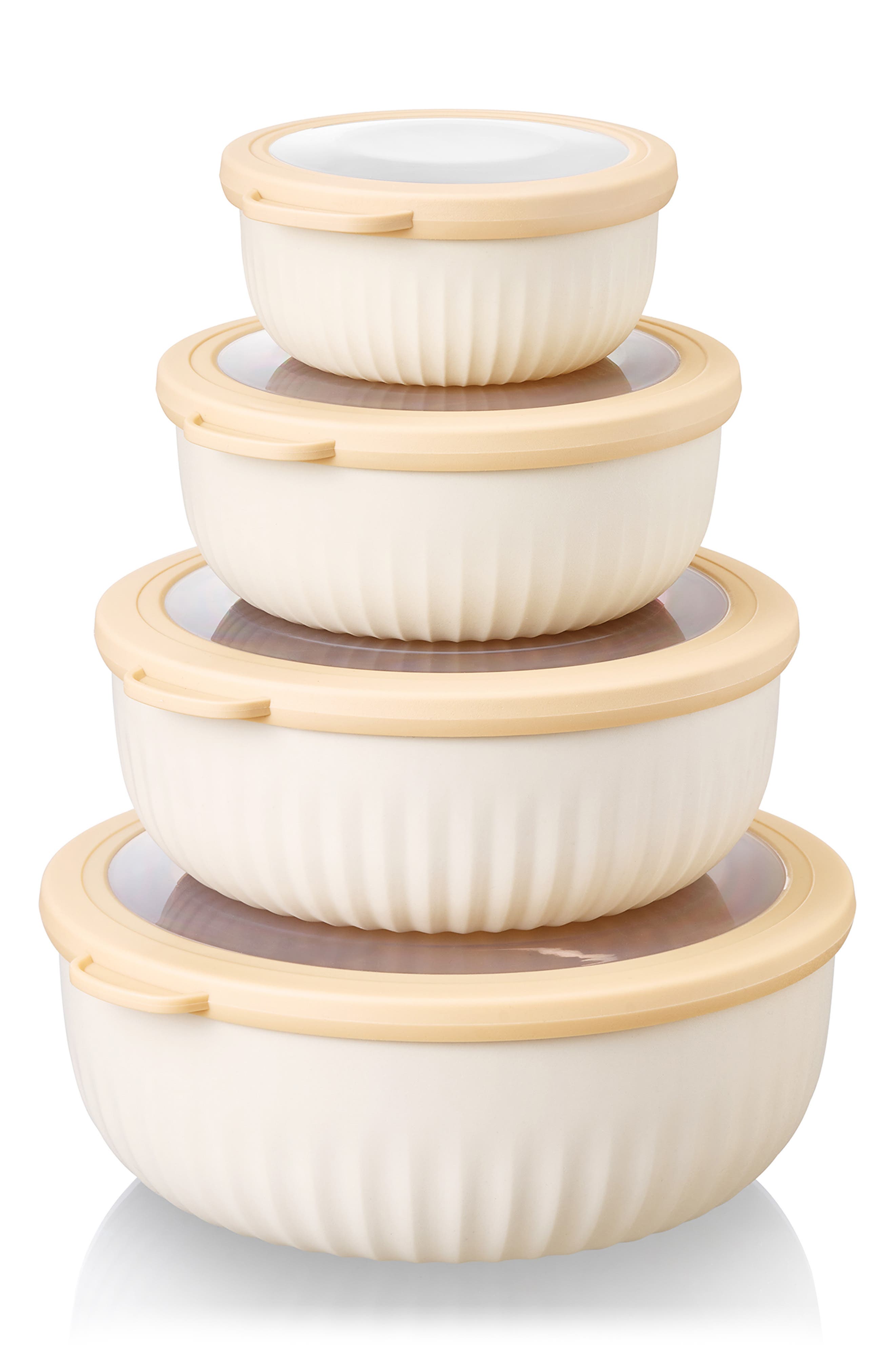 4-Pack Round Stackable Food Storage Containers