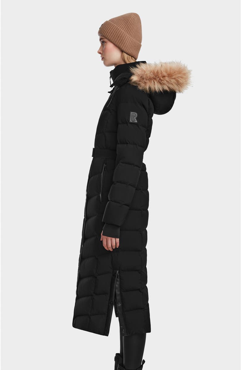 Rudsak Elsie Matte Long Quilted Down Puffer, Alternate, color, Black
