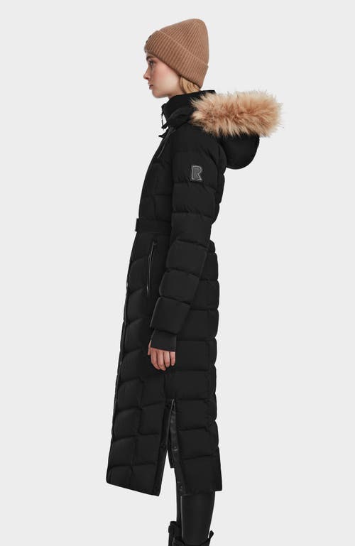 Rudsak Elsie Matte Long Quilted Down Puffer In Black