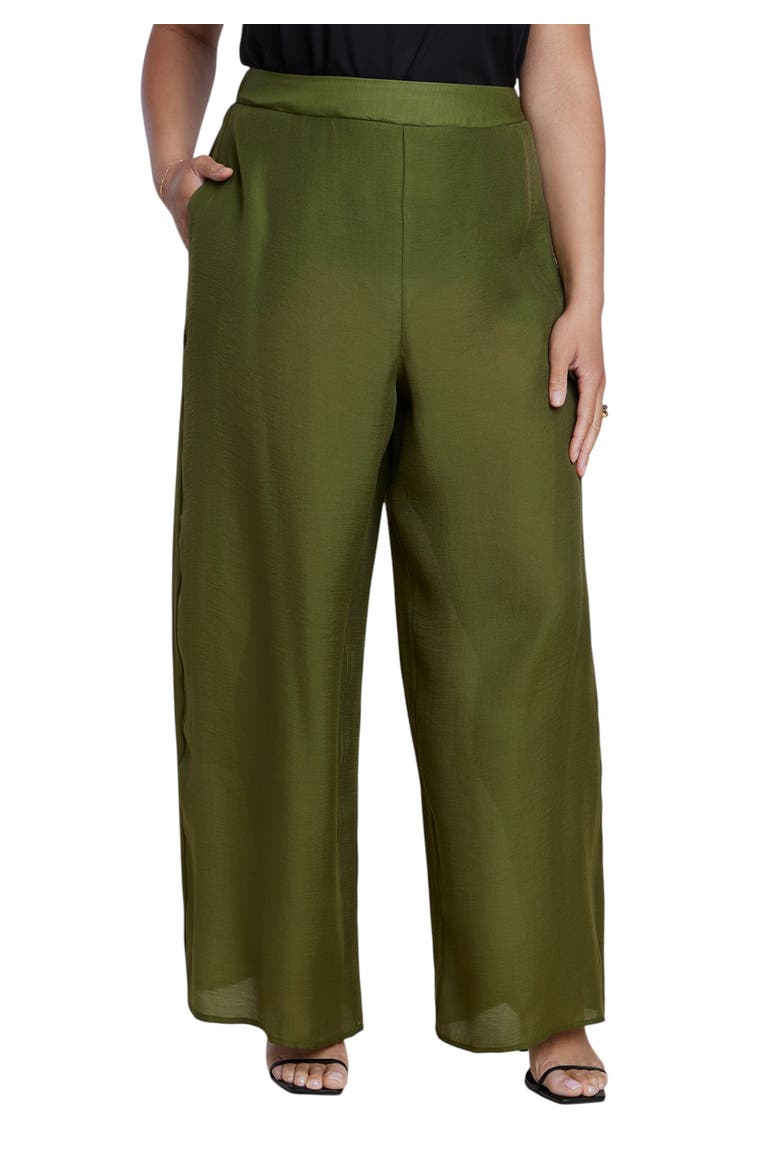Sheer Lightweight Wide Leg Pant, Main, color, FOREST MOSS