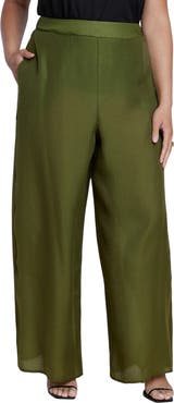 ELOQUII Sheer Lightweight Wide Leg Pant