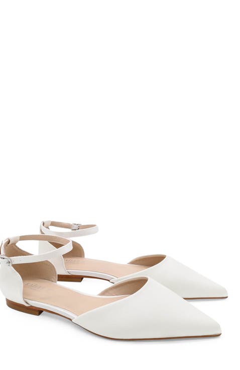 Bella Satin Pointed Toe Flats