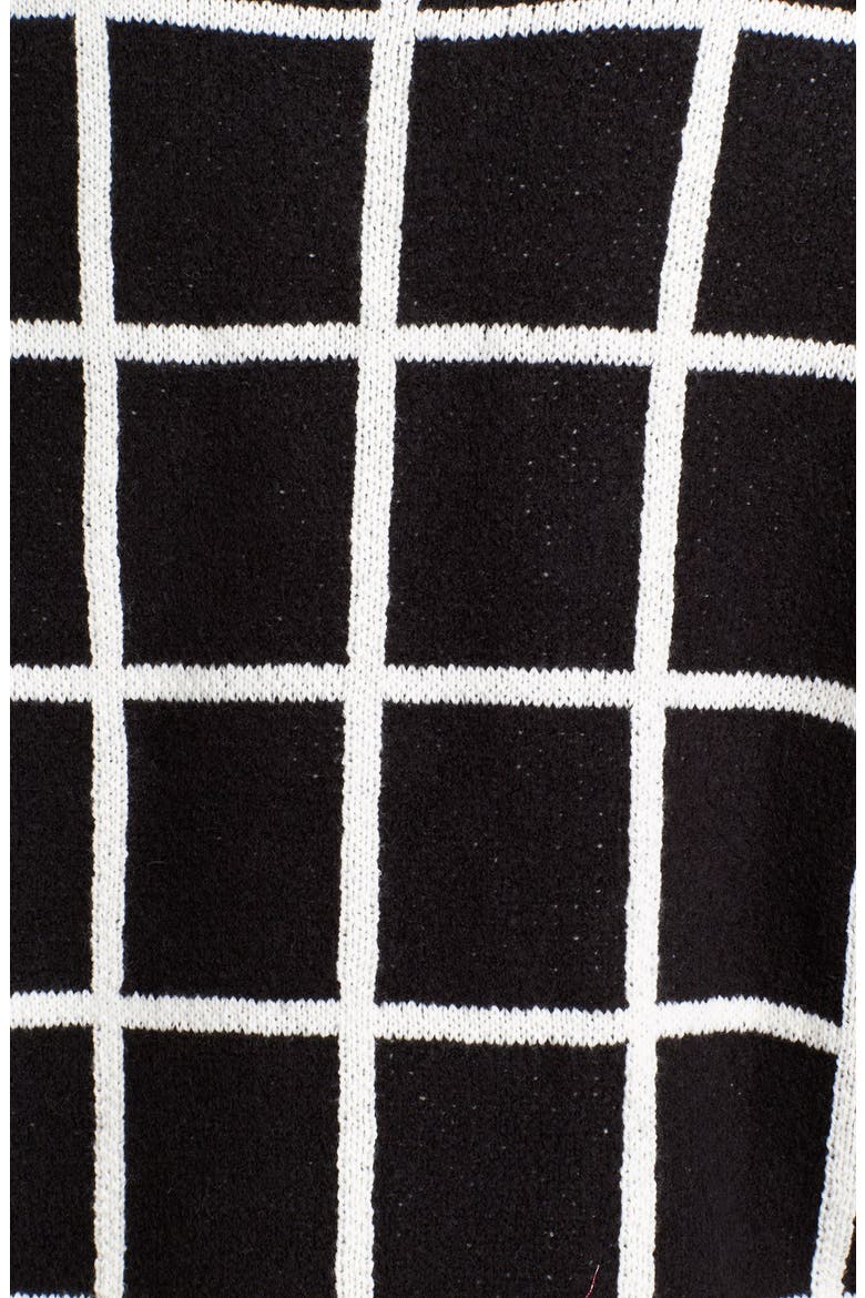 Windowpane Check Sweater, Alternate, color, BLACK