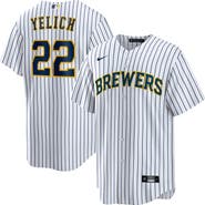 Nike Men's Nike Christian Yelich White Milwaukee Brewers Alternate Replica Player Jersey