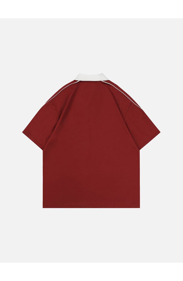 AELFRIC EDEN Sporty Polo Soccer Jersey, Alternate, color, Red