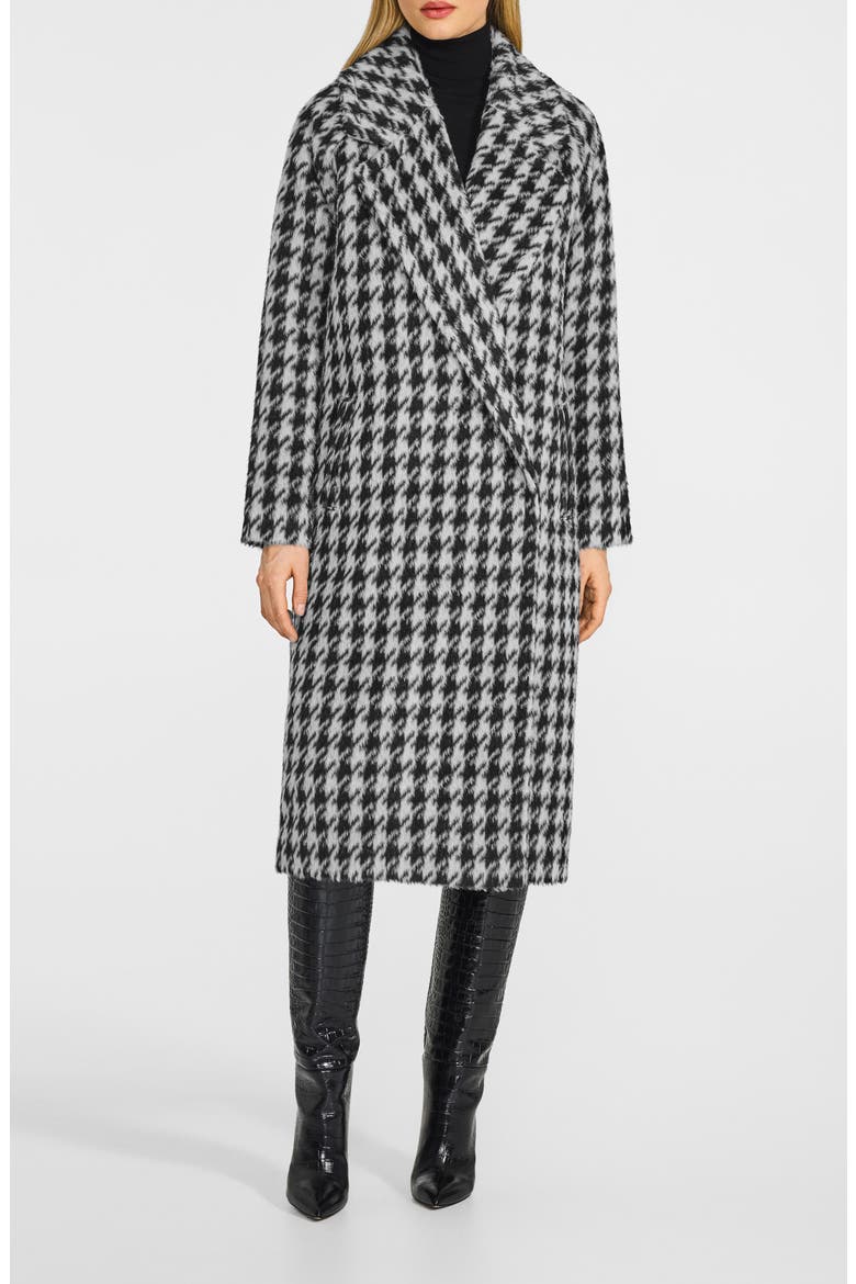 Houndstooth Alpaca Blend Coat, Main, color, HOUNDSTOOTH