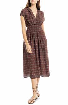 MAX STUDIO Front Pleat Midi Dress