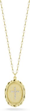 CHLOE AND MADISON Pavé CZ Cross Pendant Necklace