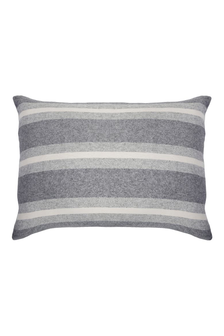 Alpine Stripe Cotton Accent Pillow, Main, color, GREY/IVORY