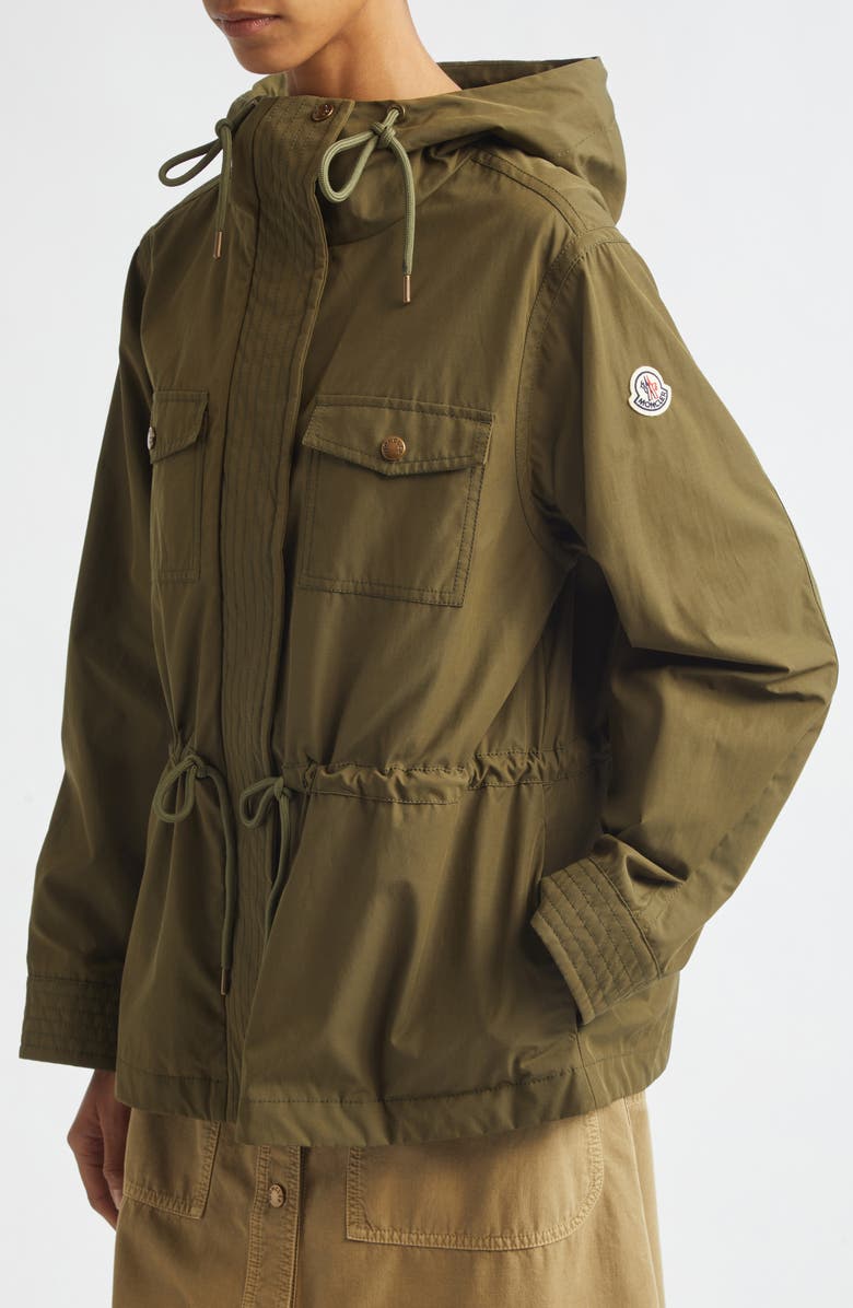 Moncler Serin Short Parka, Alternate, color, Green