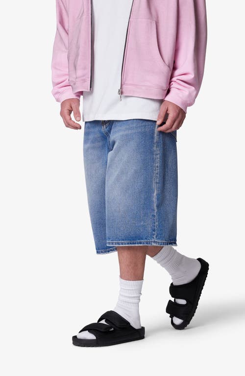 Mnml Ultra Baggy Denim Shorts In Blue