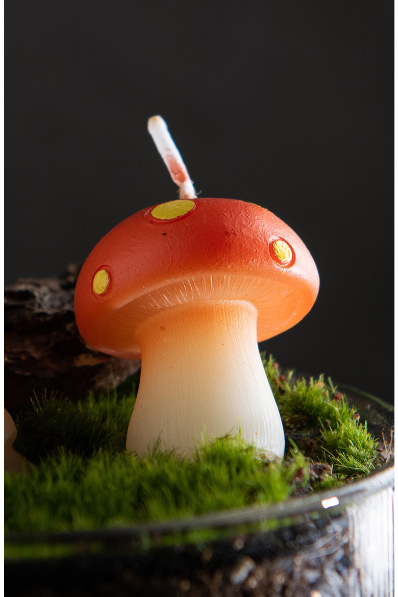 Mini Mushroom Candle Set, Alternate, color, Red With White Spots
