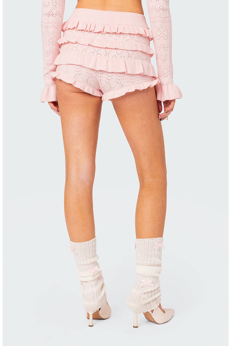 Lindsay Ruffle Knit Shorts, Alternate, color, LIGHT-PINK