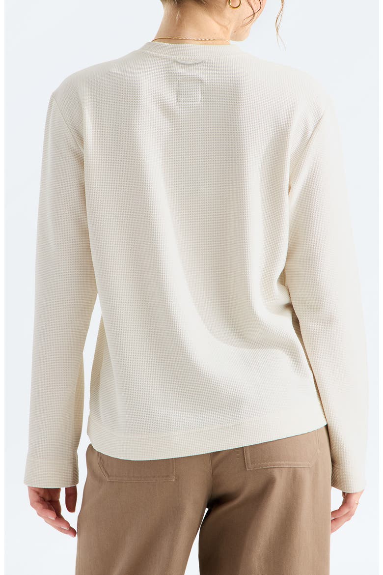 Ridge Path Waffle Long Sleeve T-Shirt, Alternate, color, WHITE DUNE