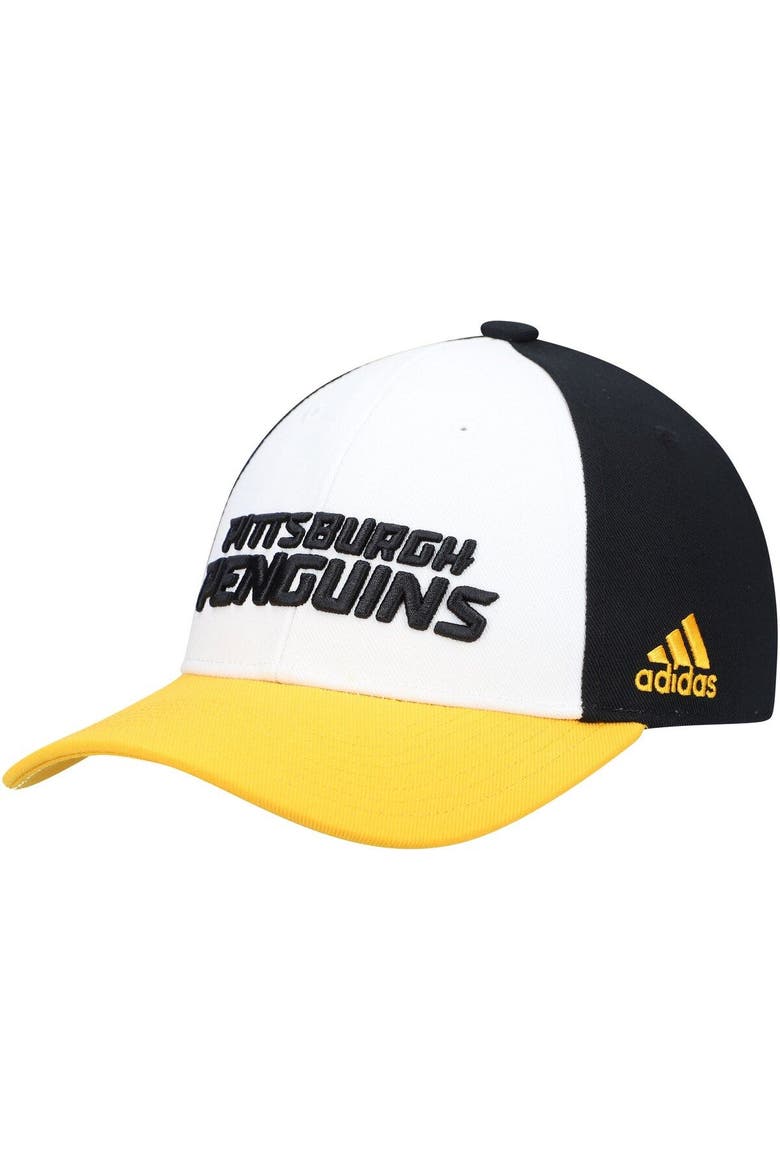 Men's adidas White Pittsburgh Penguins Locker Room Adjustable Hat, Main, color, WHITE