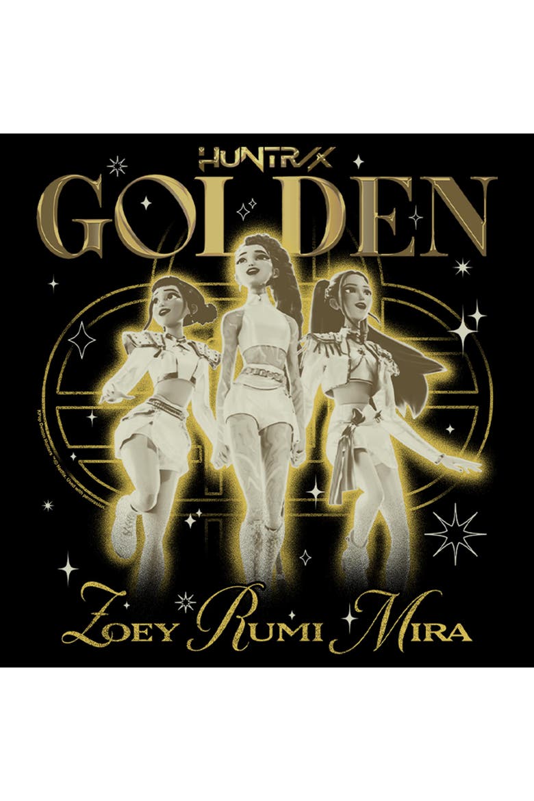Boy's KPop Demon Hunters Huntrix The Golden Girls  Graphic T-Shirt, Alternate, color, Black