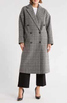 rag & bone Thea Plaid Double Breasted Wool Blend Coat