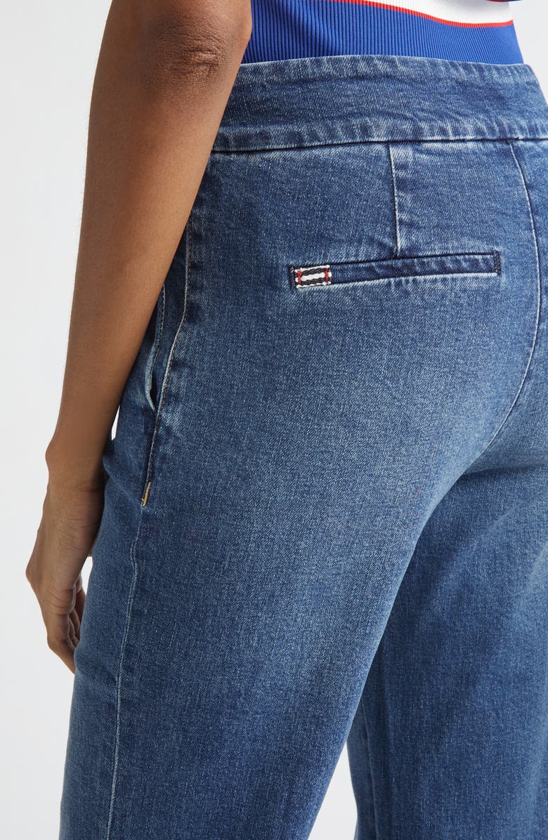 Alice + Olivia Dylan Flare Hem Jeans, Alternate, color, Love Train