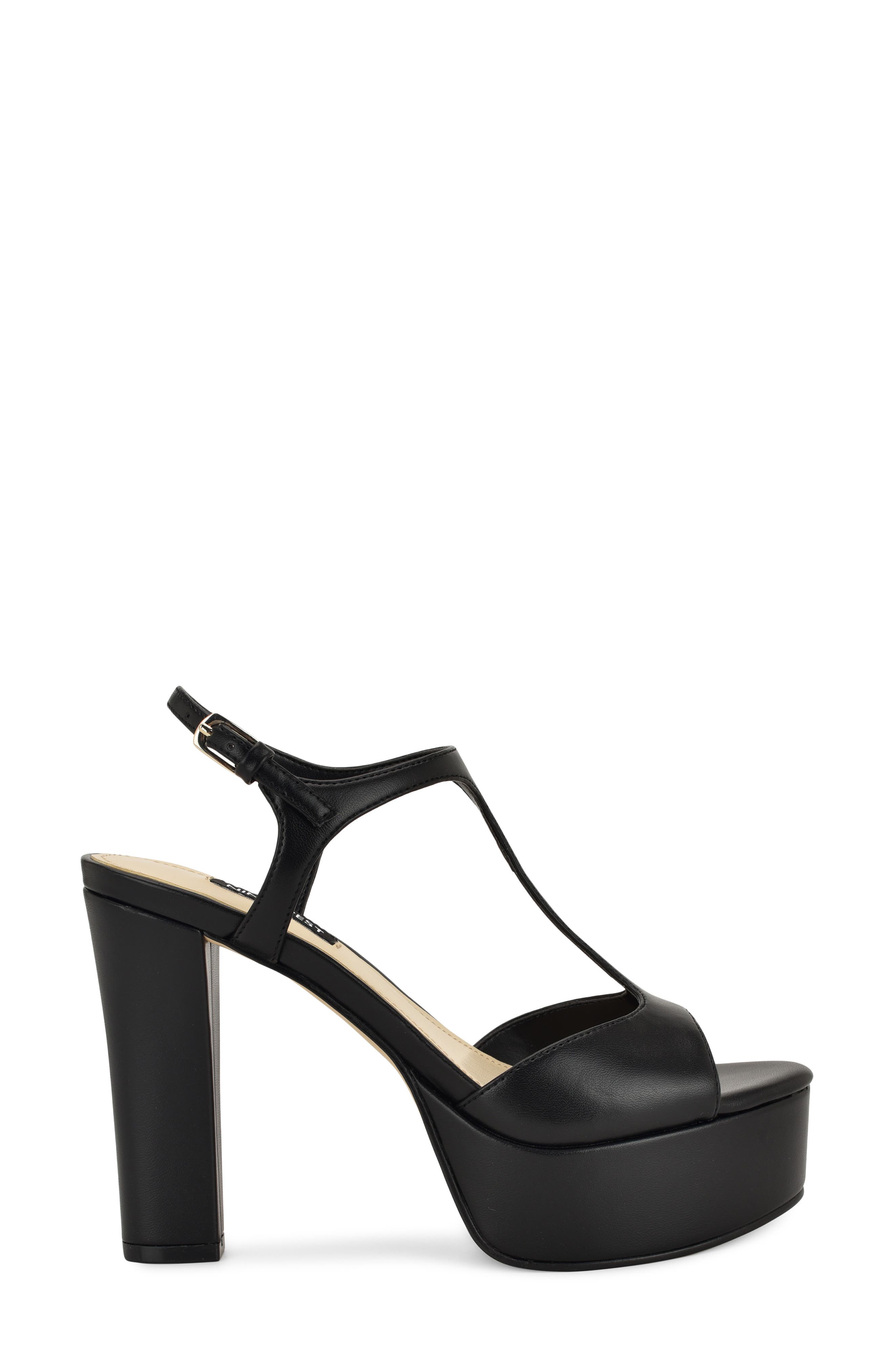 Nine West Naini Ankle Strap Platform Sandal, Alternate, color, Black