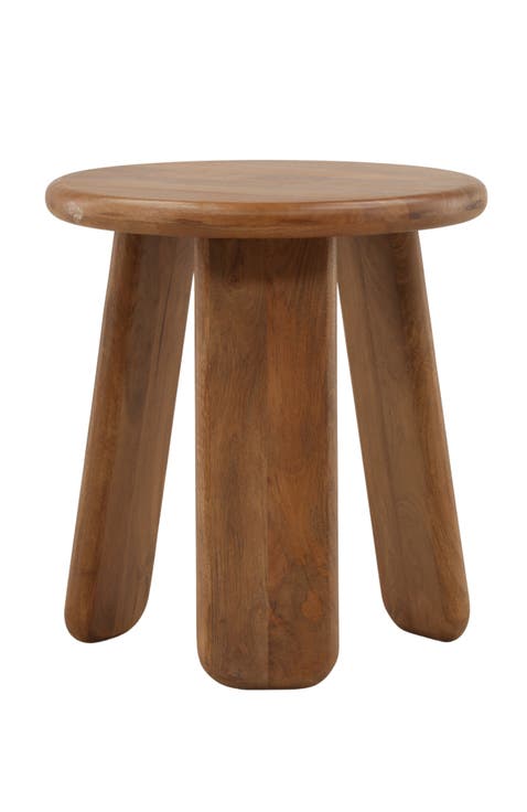 Winslow Mango Wood Round Side Table