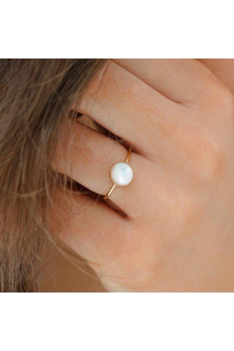 Gold Round Pearl Ring, Alternate, color, Gold