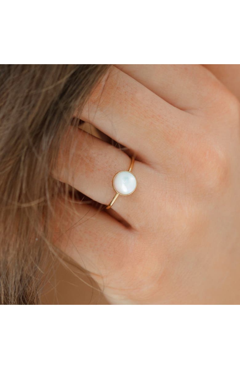 Sara Patino Gold Round Pearl Ring, Alternate, color, Gold