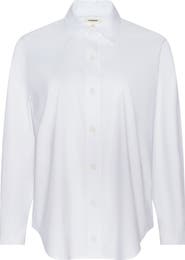 L'AGENCE Rylie Relaxed Fit Organic Cotton Blend Button-Up Shirt