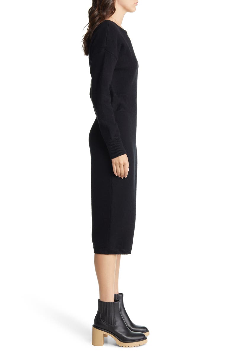 Treasure & Bond Long Sleeve Midi Sweater Dress, Alternate, color,