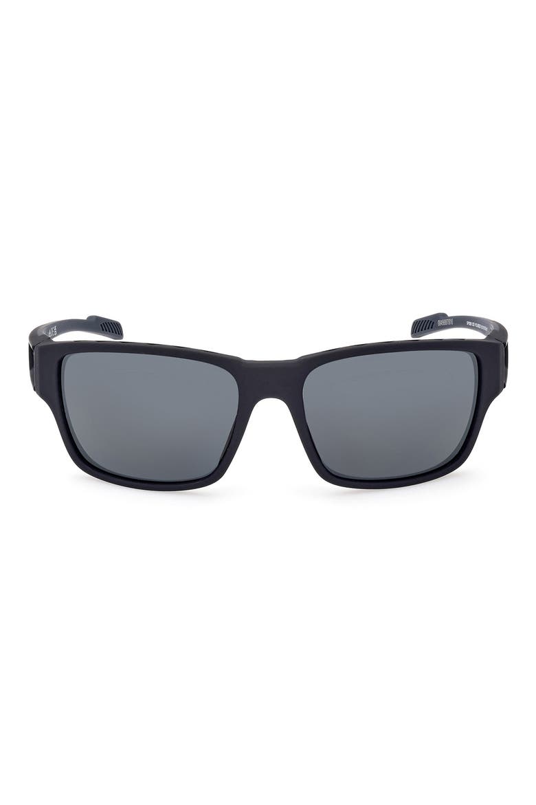 61mm Navigator Sunglasses, Main, color, BLACK / SMOKE POLARIZED