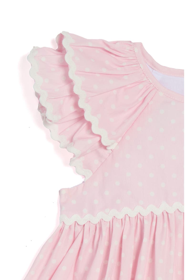 Dahlia Dot Dress & Bloomers Set, Alternate, color, LIGHT PINK