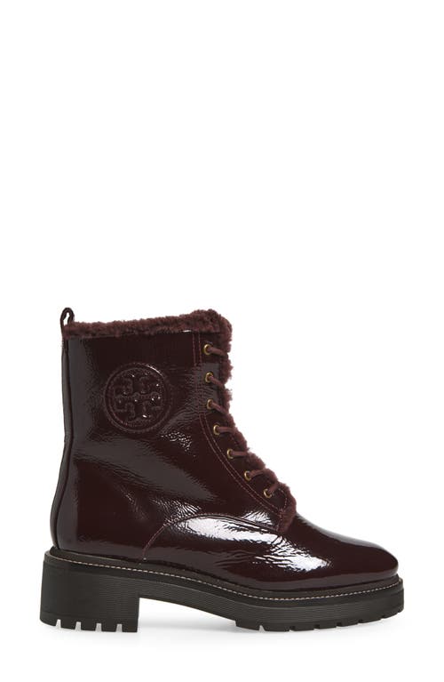 Tory Burch Miller Genuine Shearling Lined Combat Boot