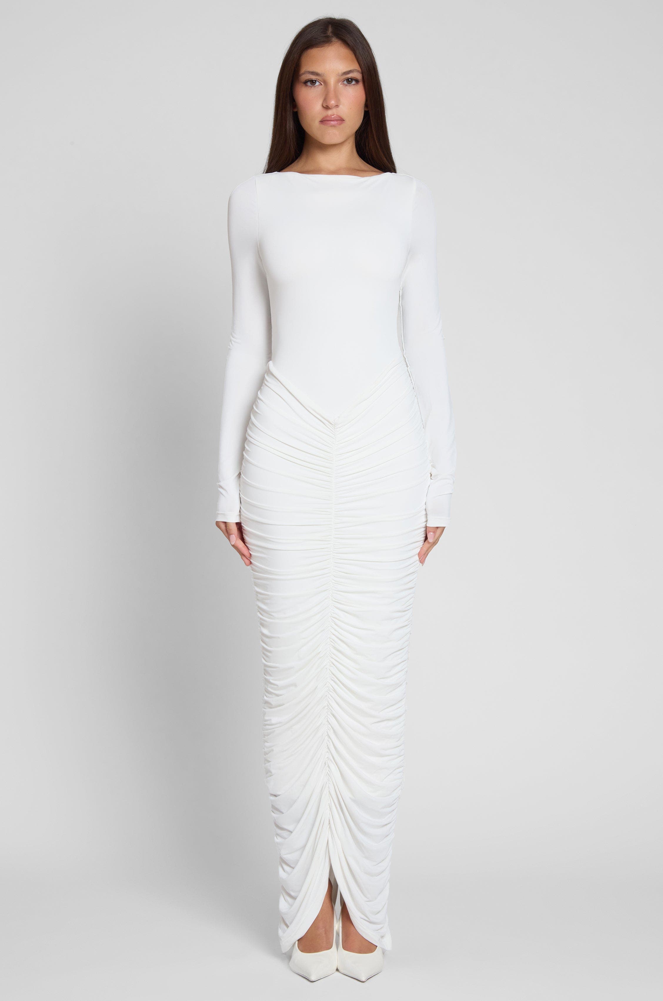 Rhea Ruche Maxi Dress