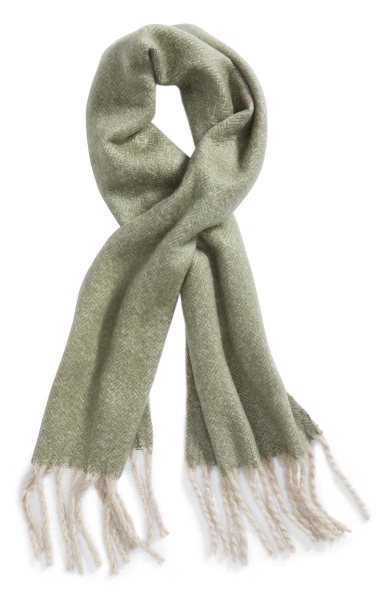 Free People Kensington Brushed Herringbone Fringe Scarf, Alternate, color, 