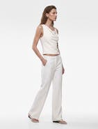 Koton Stone Detail Draped Cowl Neck Top