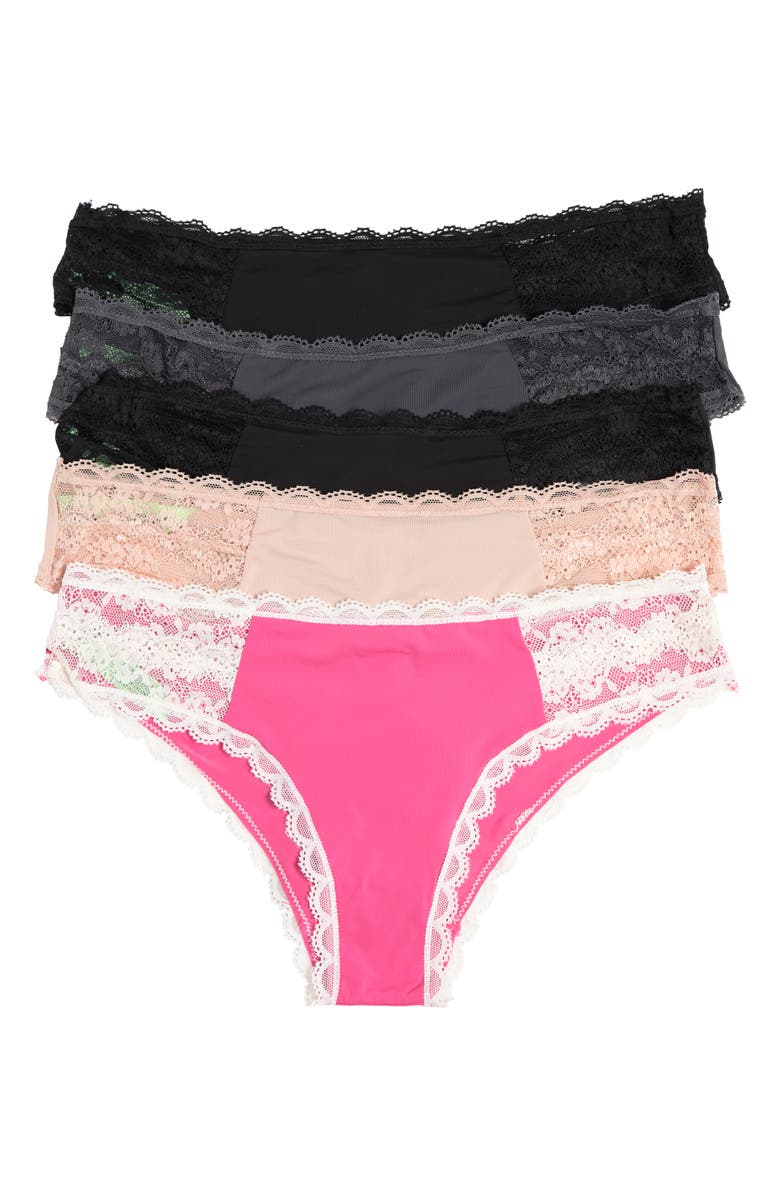 Honeydew Ella Mid Rise Hipster Underwear - Pack of 5, Main, color, Basic 1
