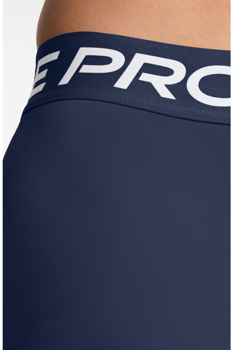 Logo Band Leggings, Alternate, color, MIDNIGHT NAVY/ WHITE