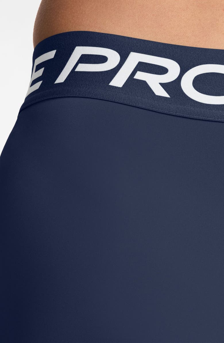 Nike Logo Band Leggings, Alternate, color, Midnight Navy/ White