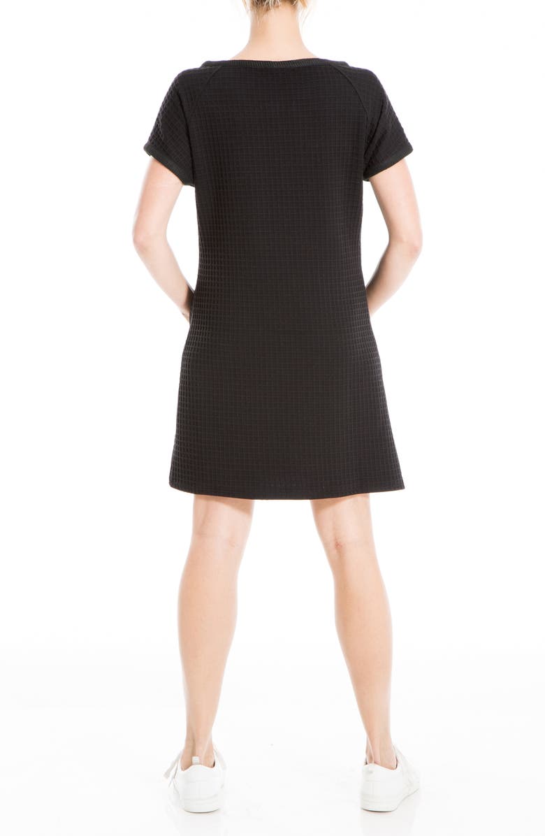 MAX STUDIO Boatneck Short Sleeve Waffle Knit Pocket T-Shirt Dress, Alternate, color, 