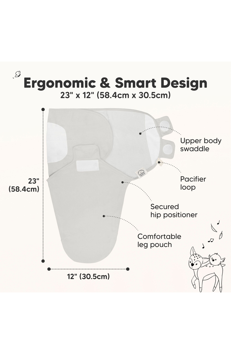KeaBabies 3-Pack Soothe Swaddle Wraps, Alternate, color, The Wild 2