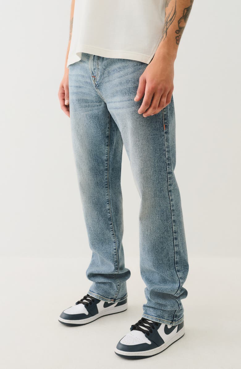 True Religion Ricky Straight Leg Jeans, Alternate, color, Light Mellow W/ Dest