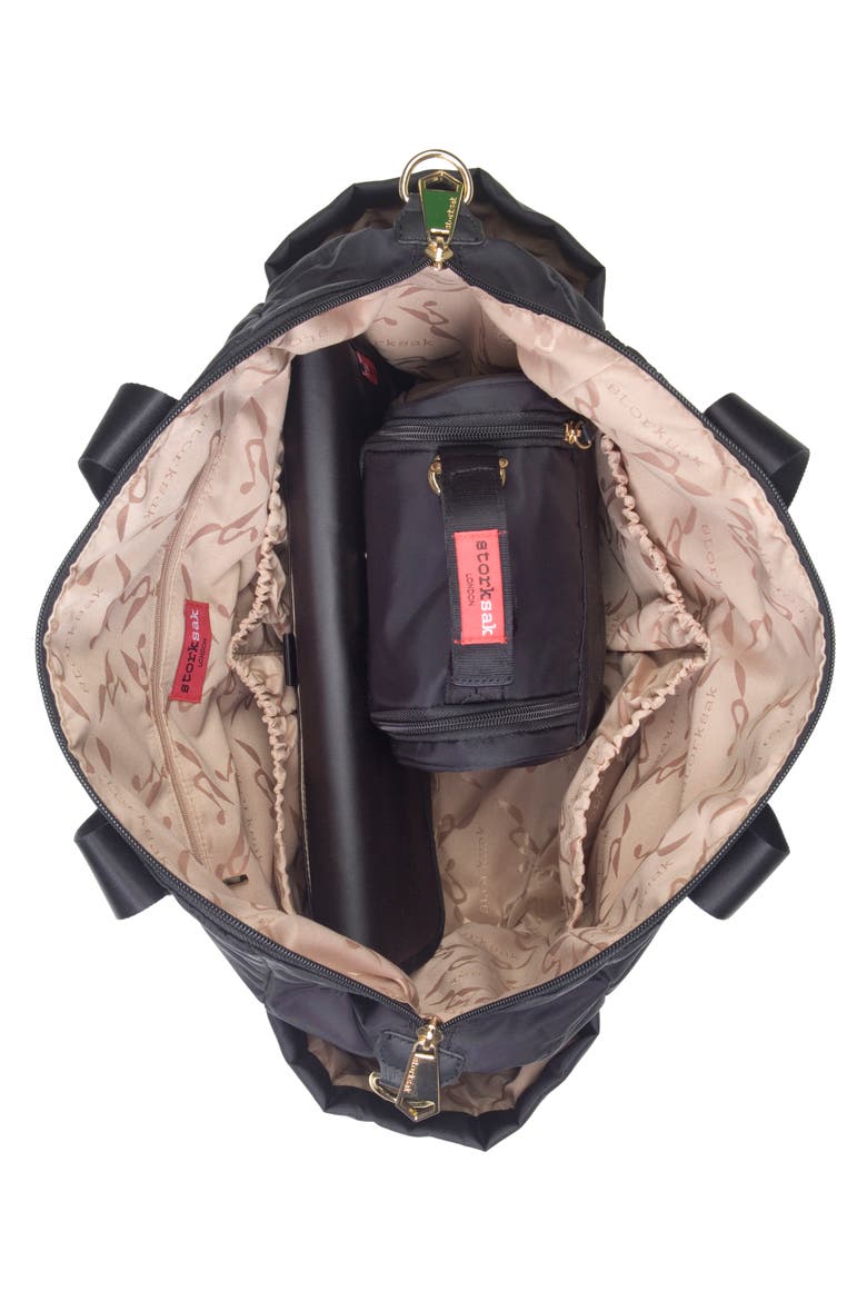 'Sandy' Diaper Bag, Alternate, color, BLACK