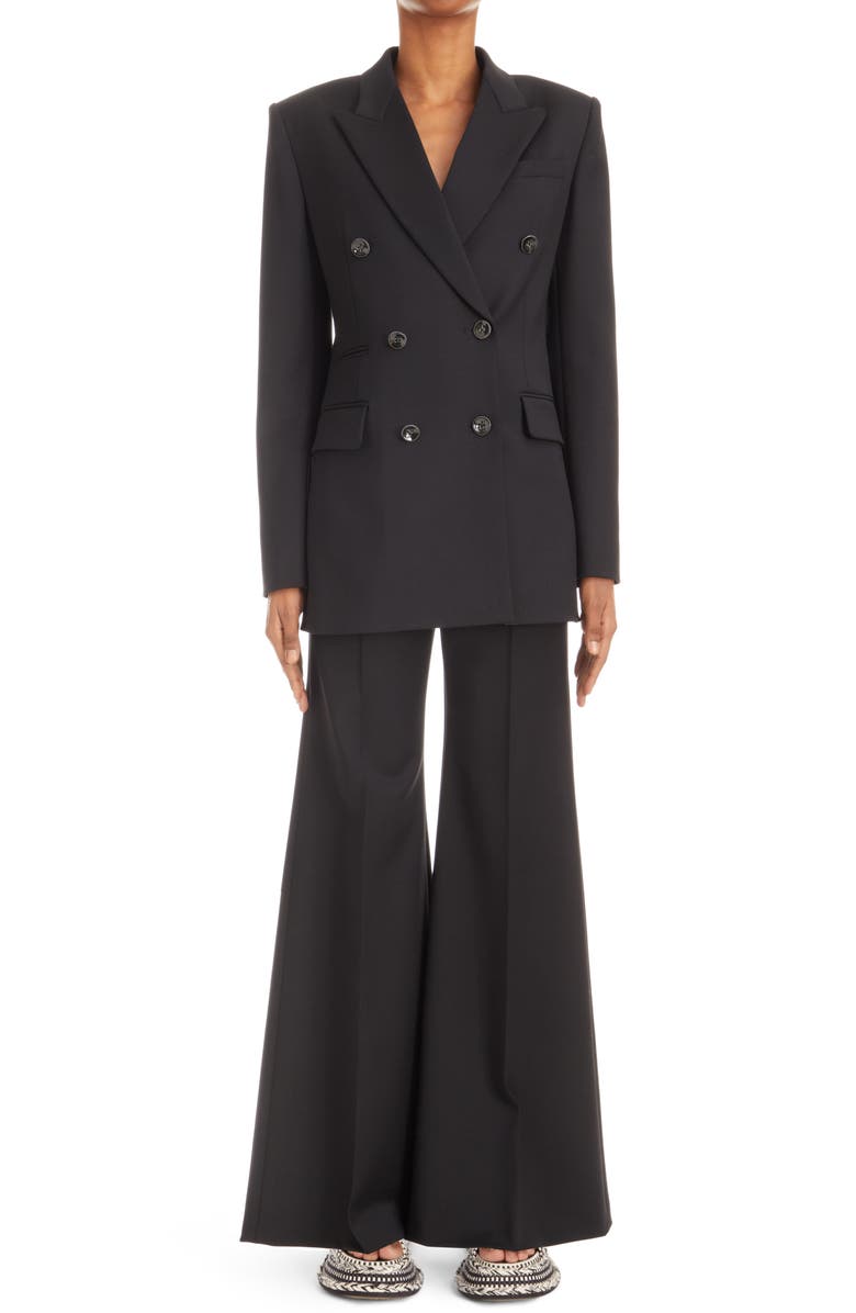 Chloé Wide Leg Stretch Wool Pants, Alternate, color,