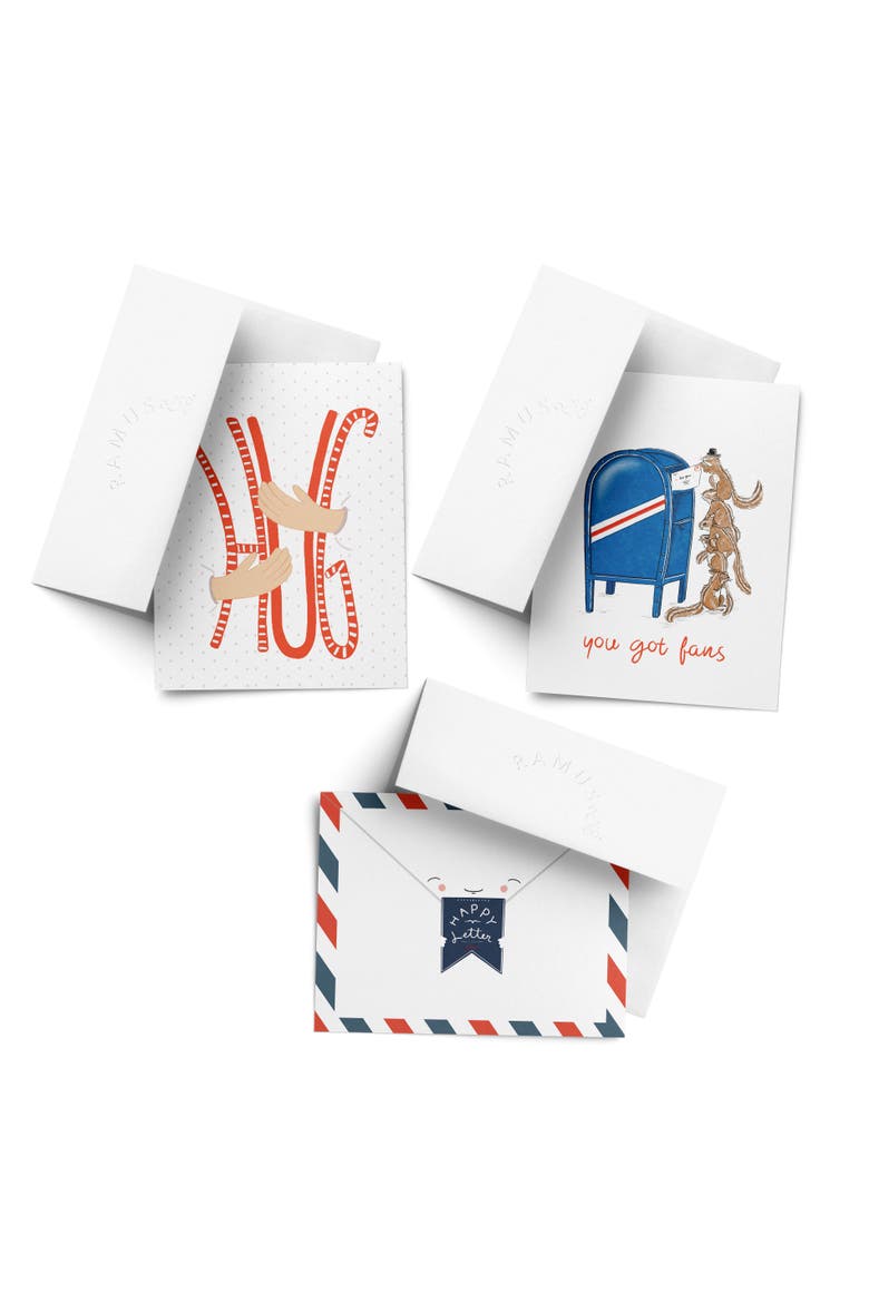Sympathy Greeting Card Pack (3ct) "You Got Fans, Happy Envelope, Hug", Main, color, Multi-Pack