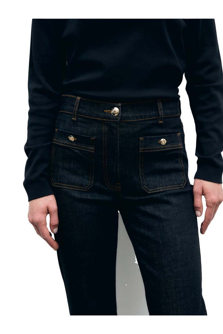 Ivana High Rise Flared Jeans, Alternate, color, Black