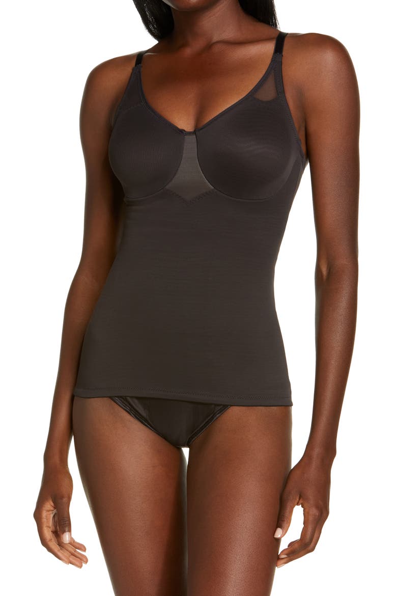 Sexy Sheer Underwire Shaping Camisole, Main, color, BLACK