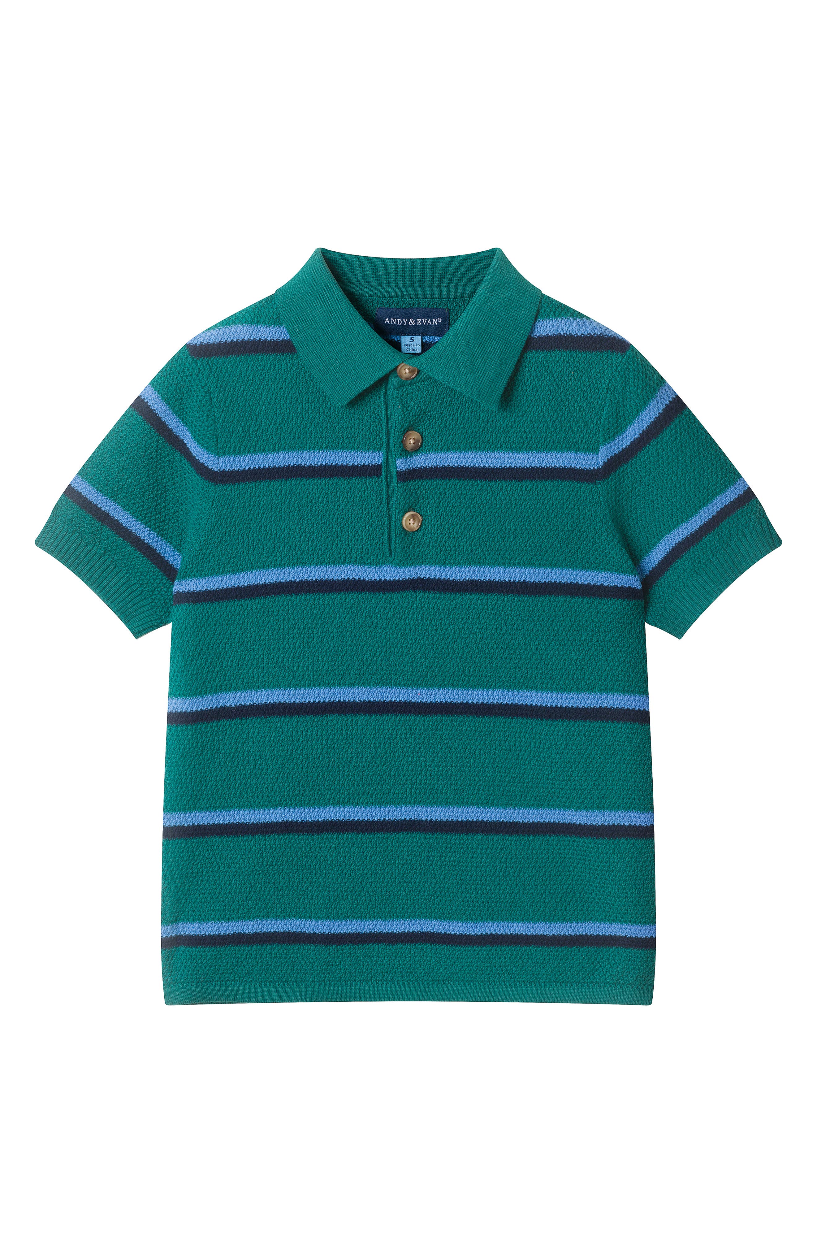 Kids' Striped Knit Polo