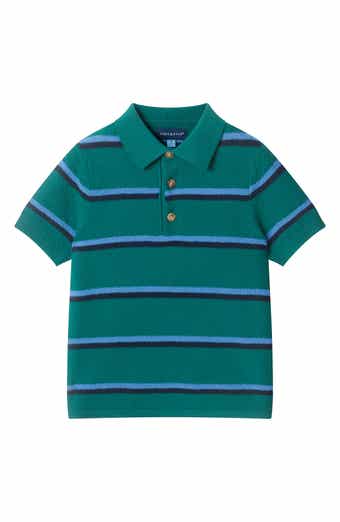 Kids' Striped Knit Polo