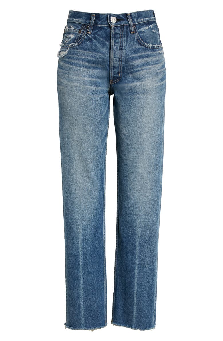 MOUSSY Ashley Wide Straight Leg Jeans, Alternate, color, Blue