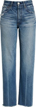 MOUSSY Ashley Wide Straight Leg Jeans